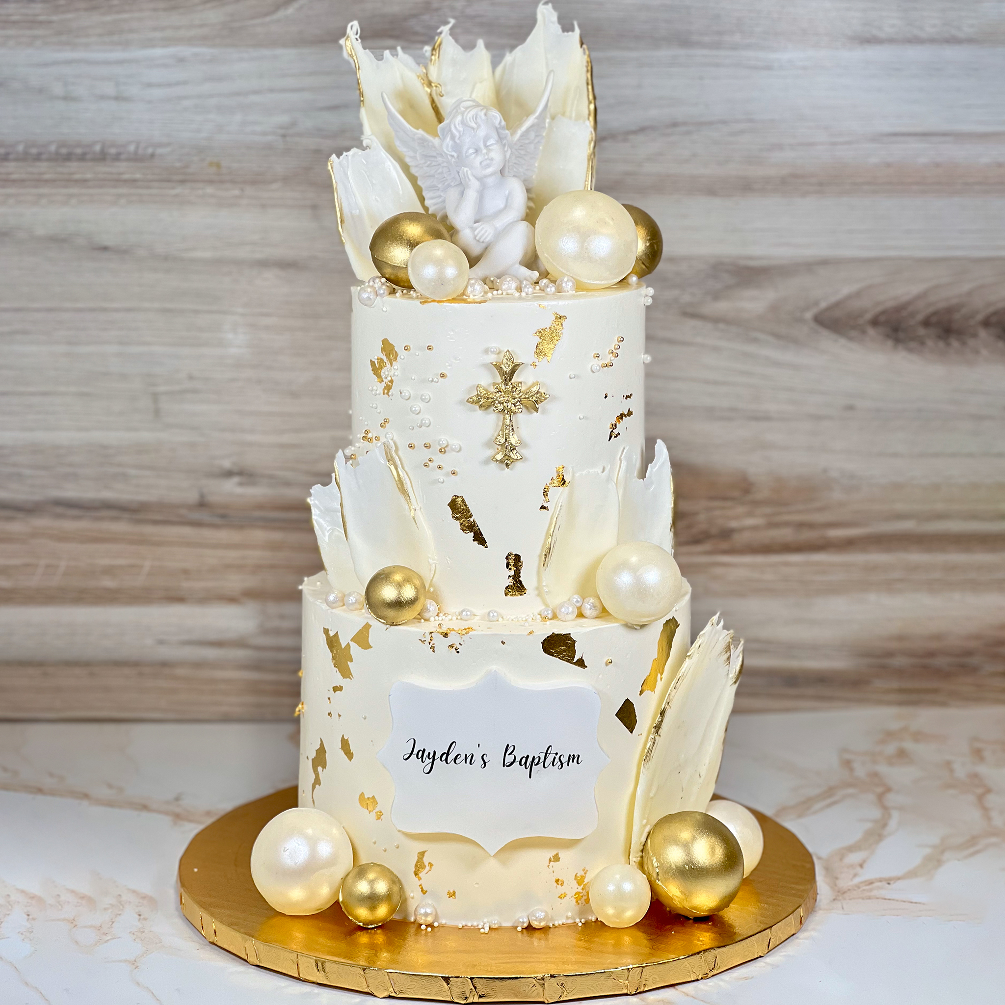 Elegant Baptism Cake