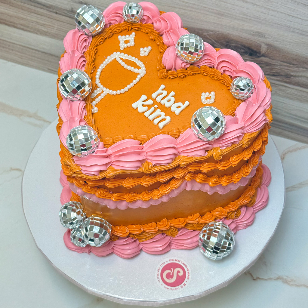 Disco Heart Cake