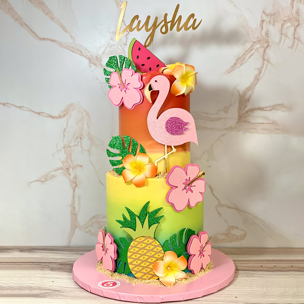 Tropical Flamingo Cake