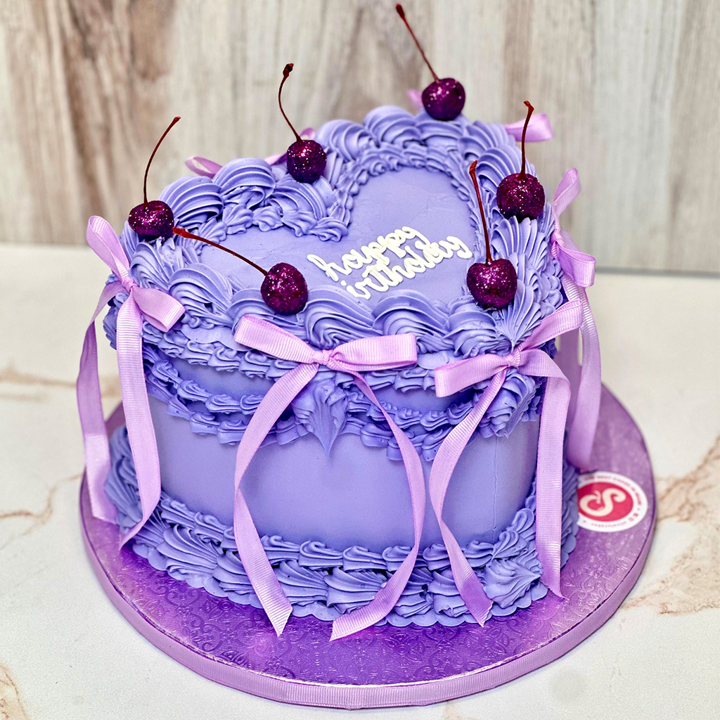 Violet Dream Heart Cake