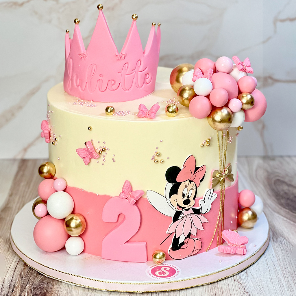 Pink Princess Minnie Cake