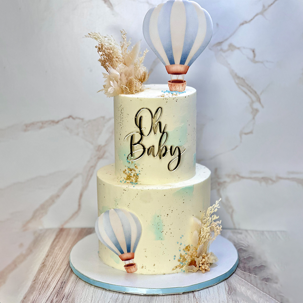 Up in the Clouds Baby Shower Cake