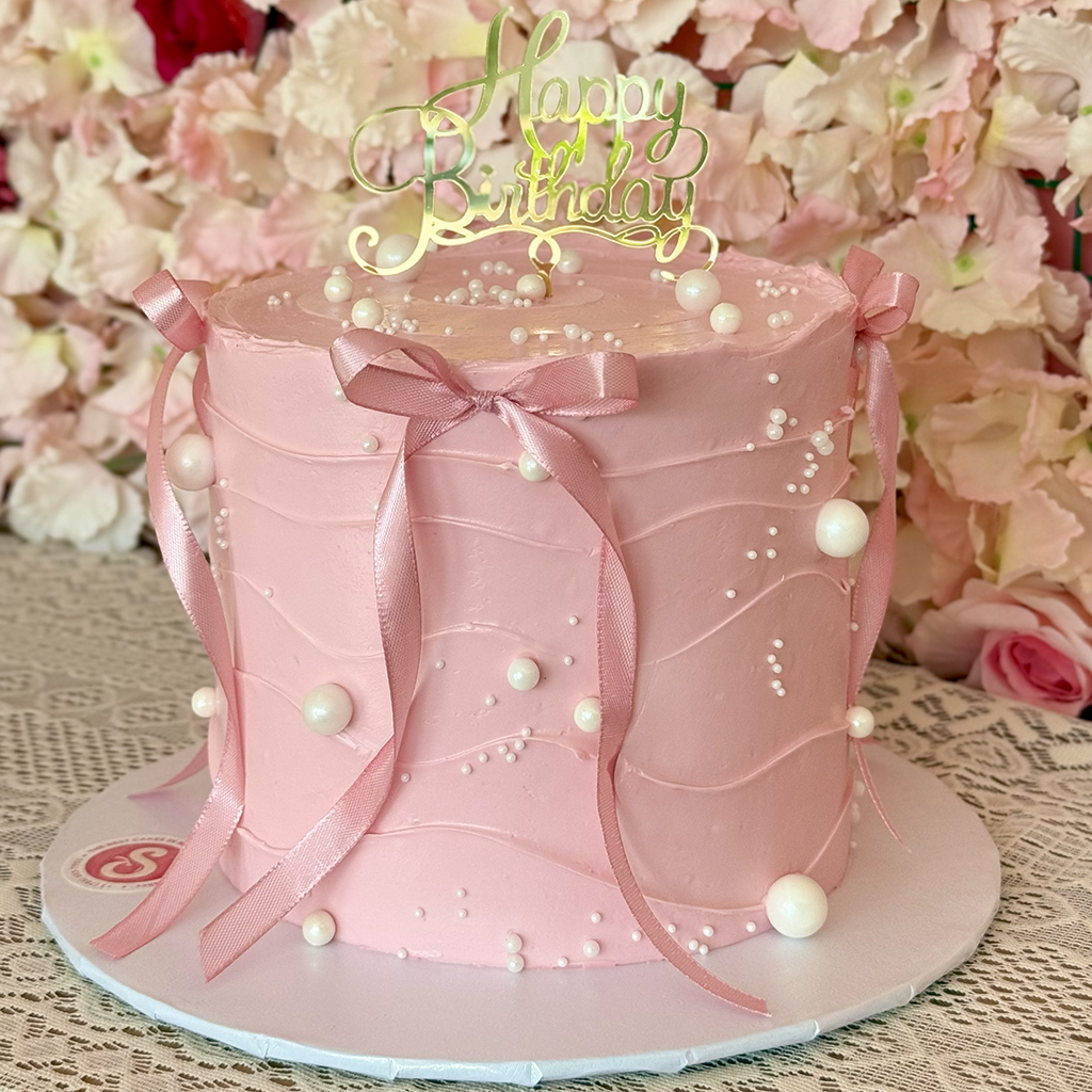 Blush Pearl Birthday Cake 1