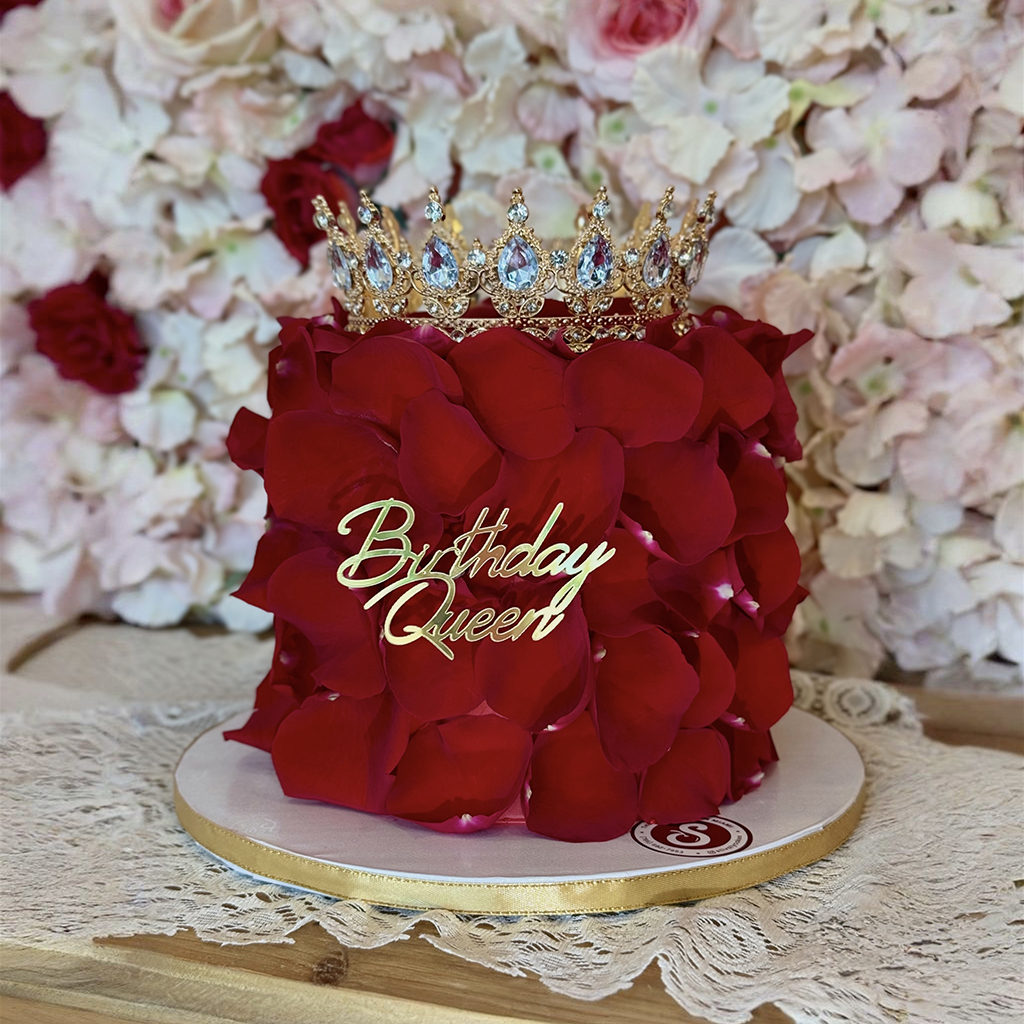 Royal Rose Petal Crown Cake